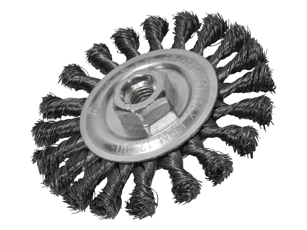 Circular Wire Brush 115 x 12mm M14x2 Bore, 0.35mm Wire                          