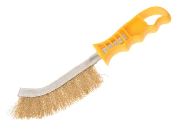Wire Scratch Brush Brass Yellow Handle                                          