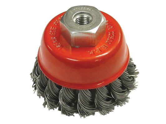 Wire Cup Brush Twist Knot 65mm M10x1.5, 0.50mm Steel Wire                       