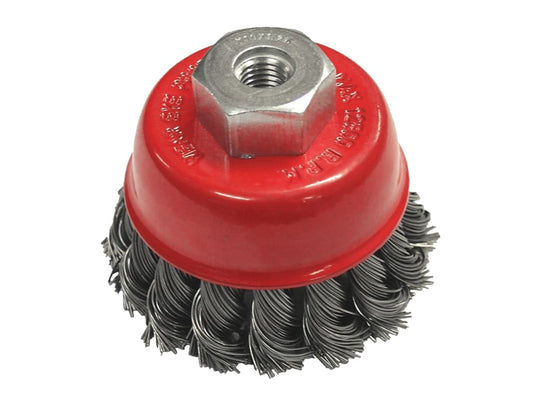 Wire Cup Brush Twist Knot 65mm M14x2, 0.50mm Steel Wire                         