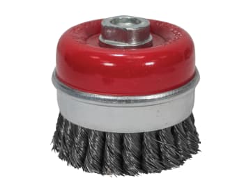 Wire Cup Brush Twist Knot 80mm M14x2, 0.50mm Steel Wire                         