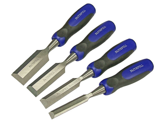 Bevel Edge Butt Chisel Set, 4 Piece                                             