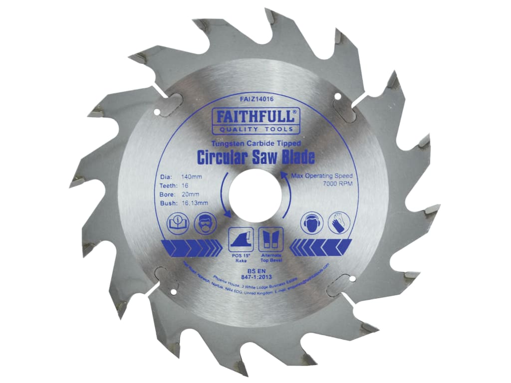 TCT Circular Saw Blade 140 x 20mm x 16T POS                                     