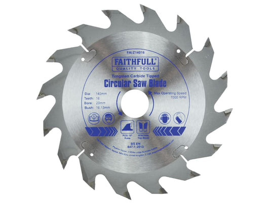 TCT Circular Saw Blade 140 x 20mm x 16T POS                                     