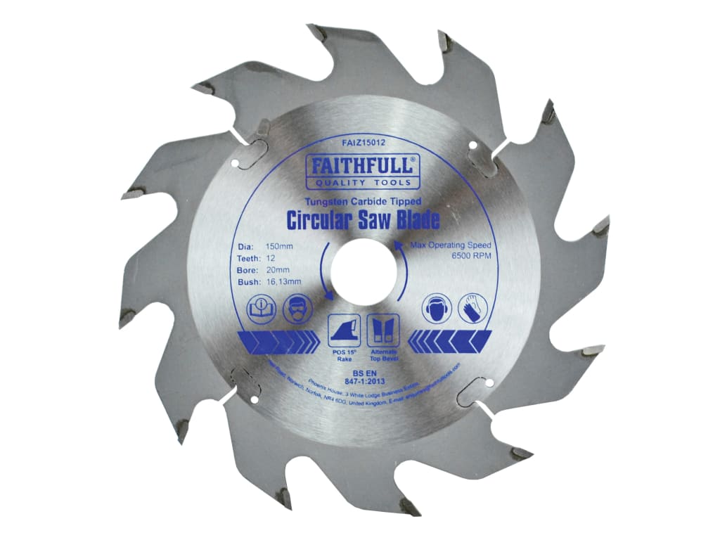TCT Circular Saw Blade 150 x 20mm x 12T POS                                     