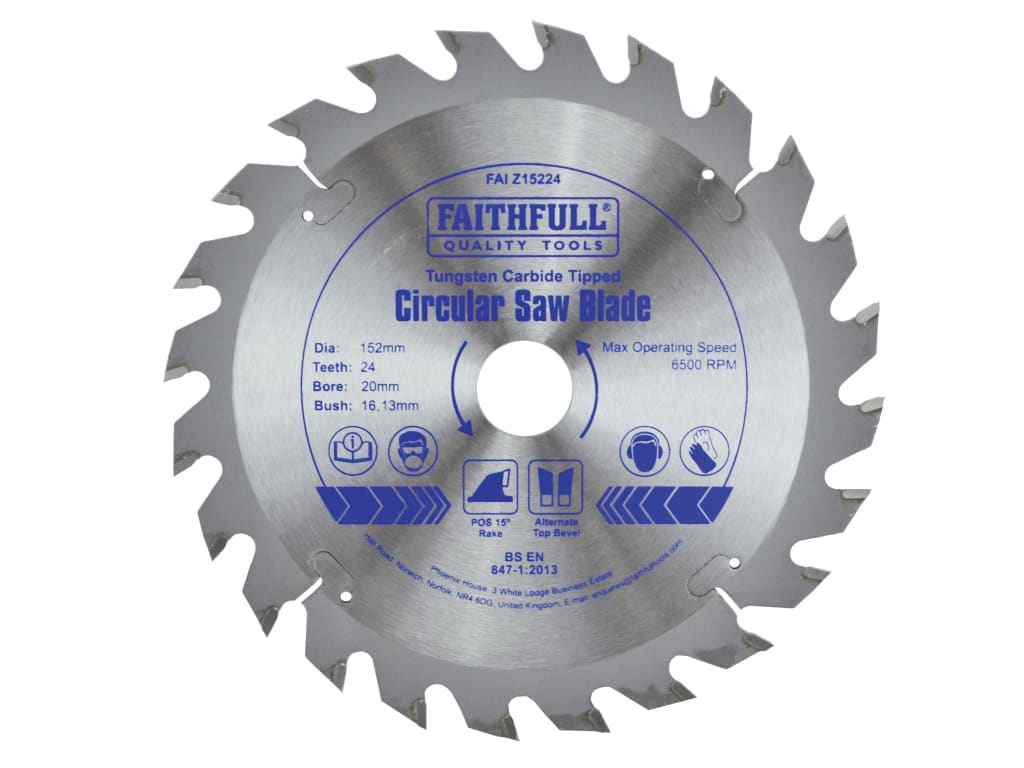 TCT Circular Saw Blade 152 x 20mm x 24T POS                                     