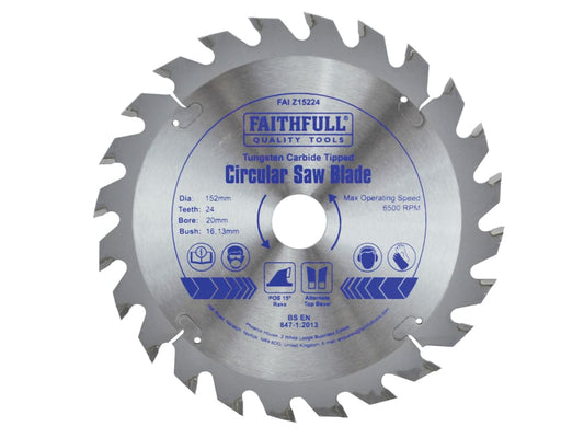 TCT Circular Saw Blade 152 x 20mm x 24T POS                                     
