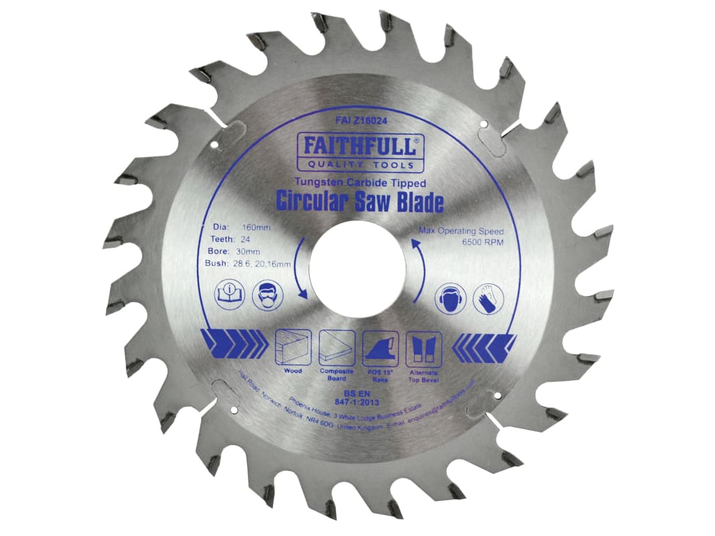 TCT Circular Saw Blade 160 x 30mm x 24T POS                                     