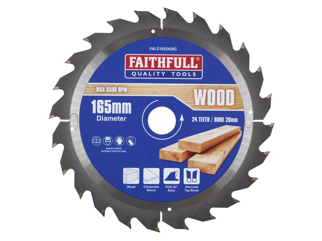 TCT Cordless Trimsaw Blade 165 x 20mm x 24T POS                                 