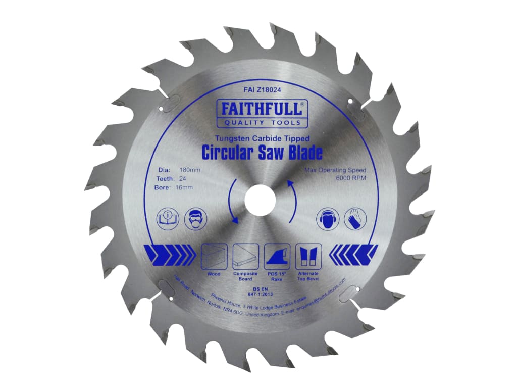 TCT Circular Saw Blade 180 x 16mm x 24T POS                                     