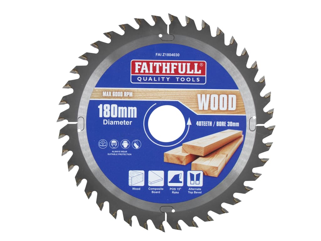 TCT Circular Saw Blade 180 x 30mm x 40T POS                                     