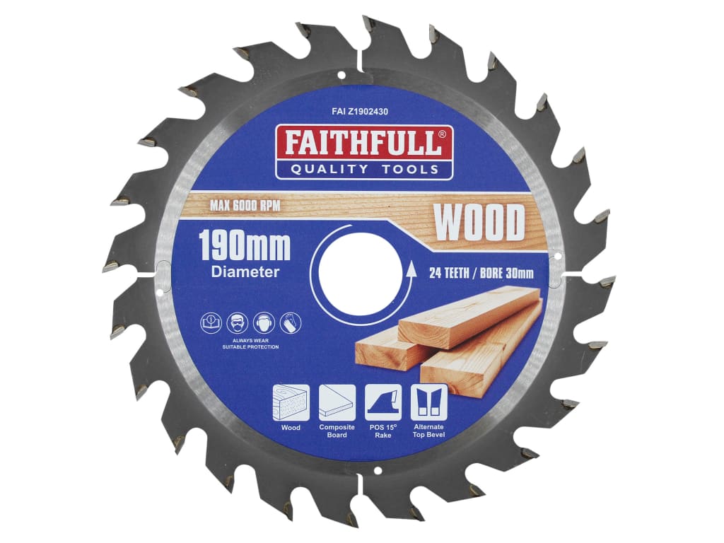 TCT Circular Saw Blade 190 x 30mm x 24T POS                                     