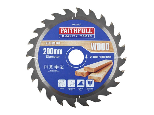 TCT Circular Saw Blade 200 x 30mm x 24T POS                                     