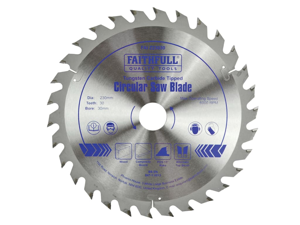 TCT Circular Saw Blade 230 x 30mm x 30T POS                                     