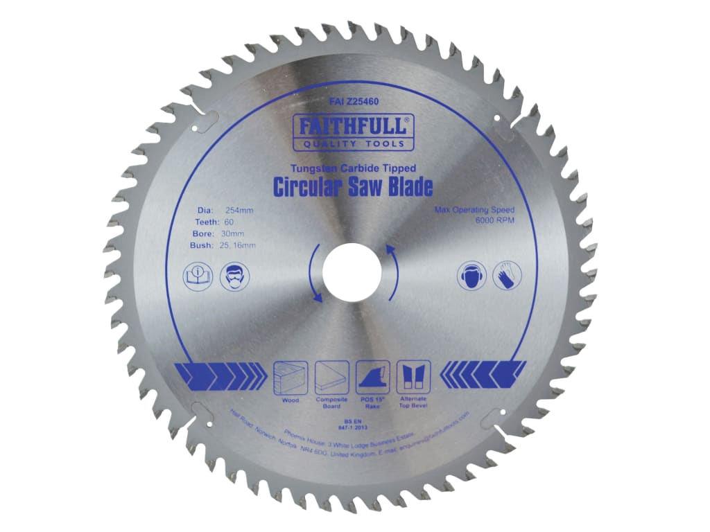 TCT Circular Saw Blade 254 x 30mm x 60T POS                                     