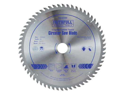 TCT Circular Saw Blade 254 x 30mm x 60T POS                                     