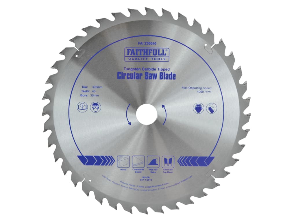 TCT Circular Saw Blade 300 x 30mm x 40T POS                                     