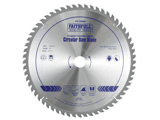 TCT Circular Saw Blade 300 x 30mm x 60T POS                                     