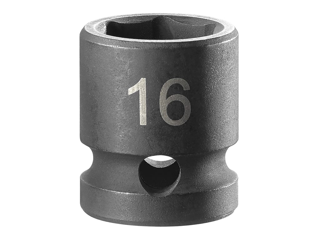 6-Point Stubby Impact Socket 1/2in Drive 16mm                                   