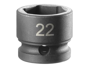 6-Point Stubby Impact Socket 1/2in Drive 22mm                                   