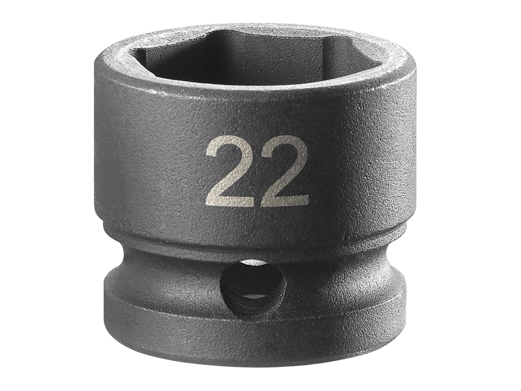 6-Point Stubby Impact Socket 1/2in Drive 22mm                                   