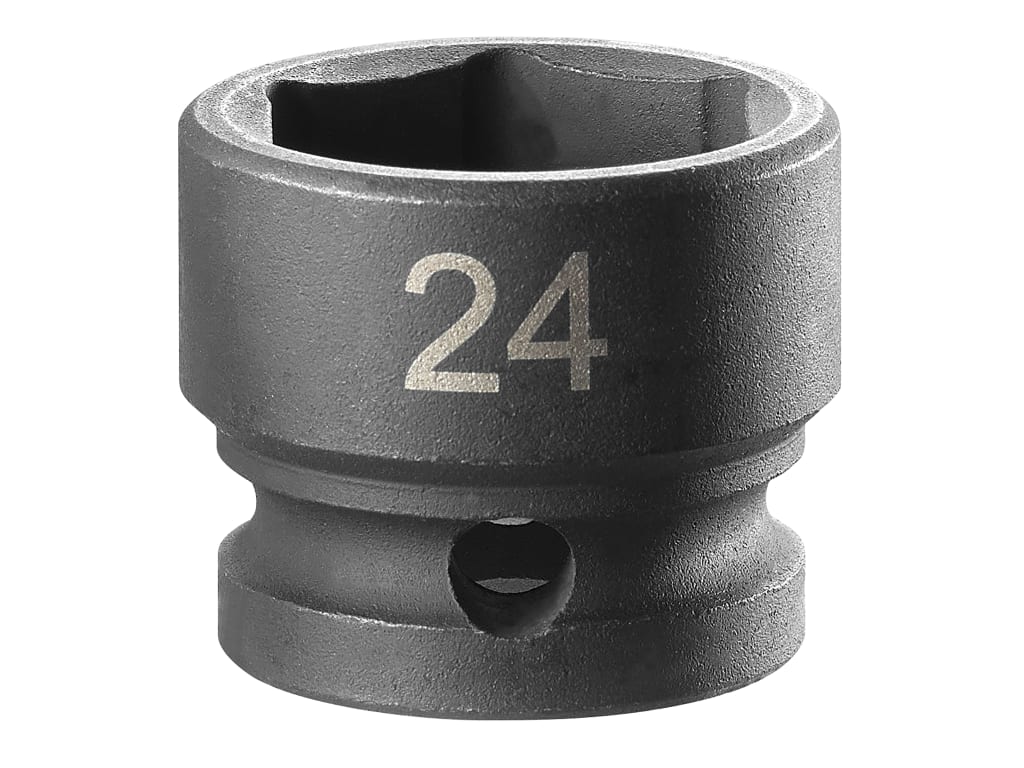6-Point Stubby Impact Socket 1/2in Drive 24mm                                   