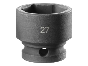 6-Point Stubby Impact Socket 1/2in Drive 27mm                                   