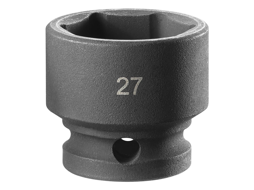 6-Point Stubby Impact Socket 1/2in Drive 27mm                                   