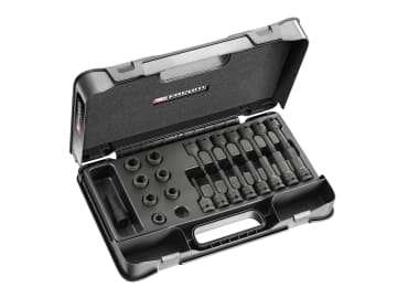 6-Point Stubby Impact Socket Set 1/2in SQDR, 23 Piece                           