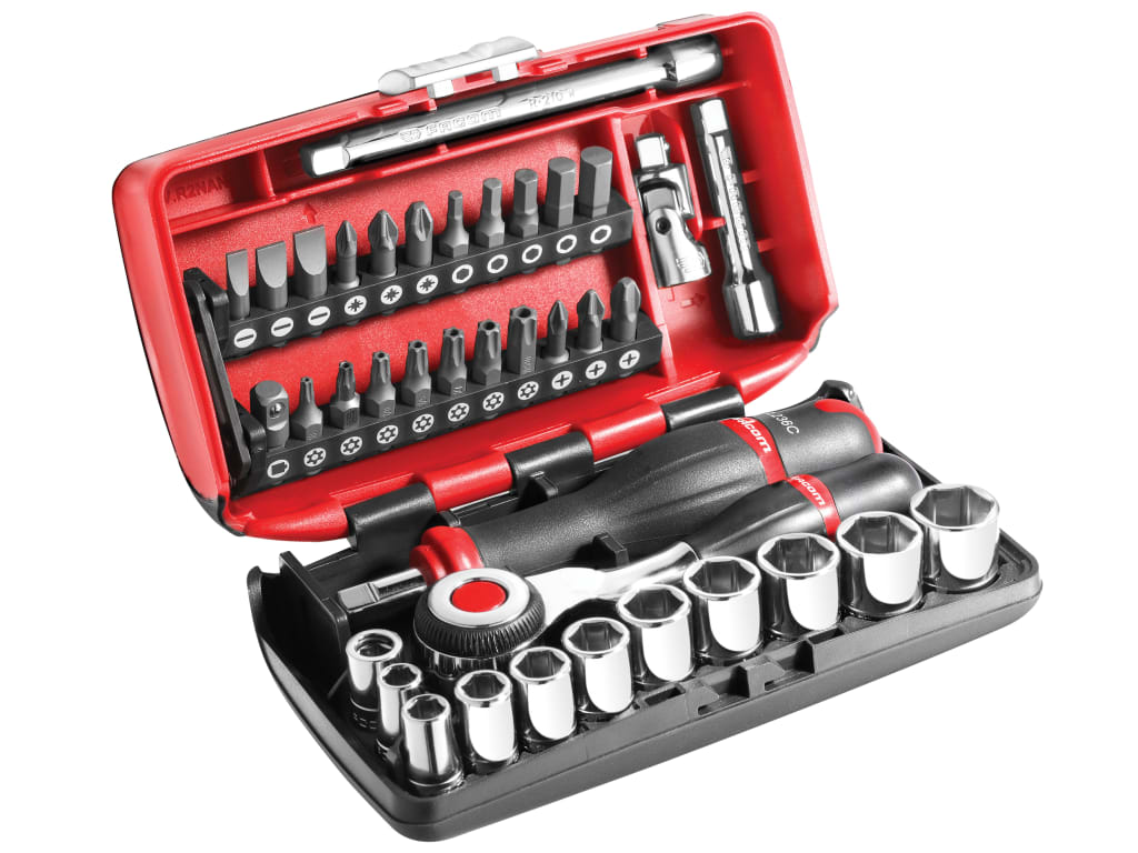 1/4in Drive Socket Set, 38 Piece                                                