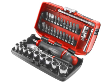 1/4in Drive Nano Socket Set, 38 Piece                                           