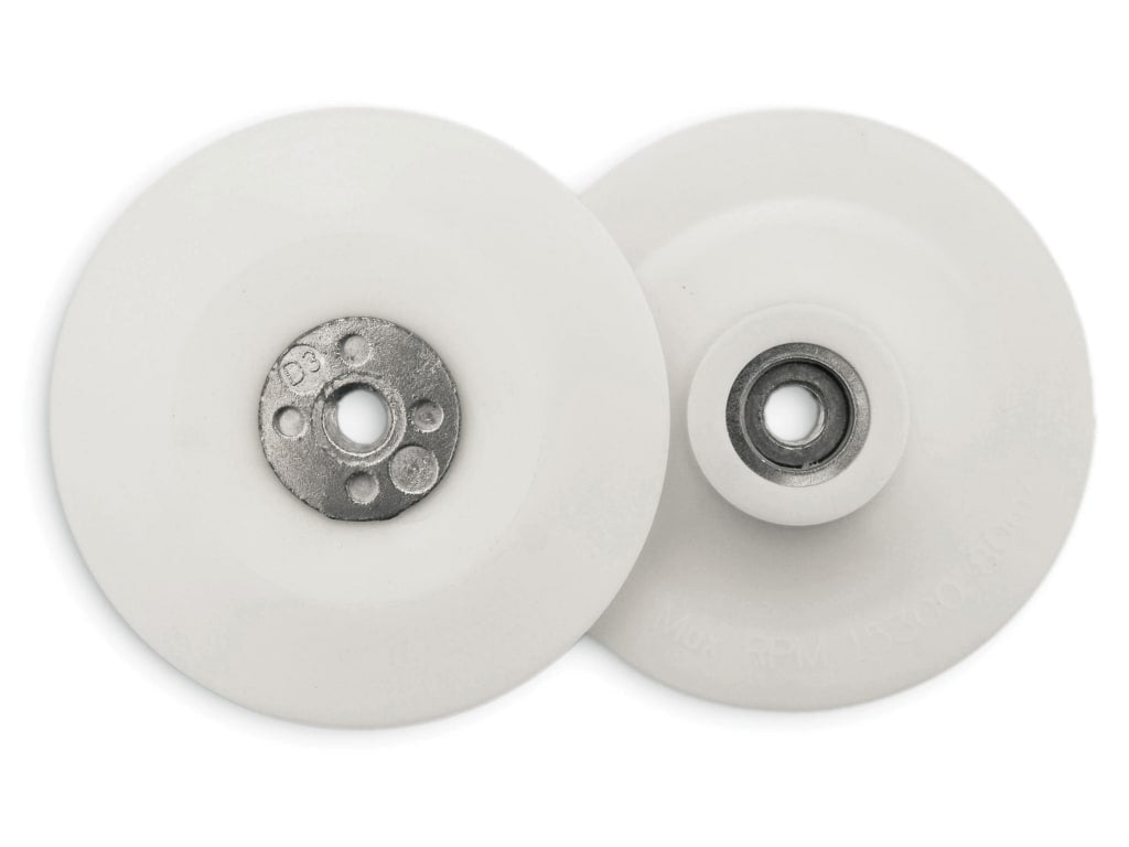 Angle Grinder Pad White 100mm (4in) 3/8 x 24 UNF                                