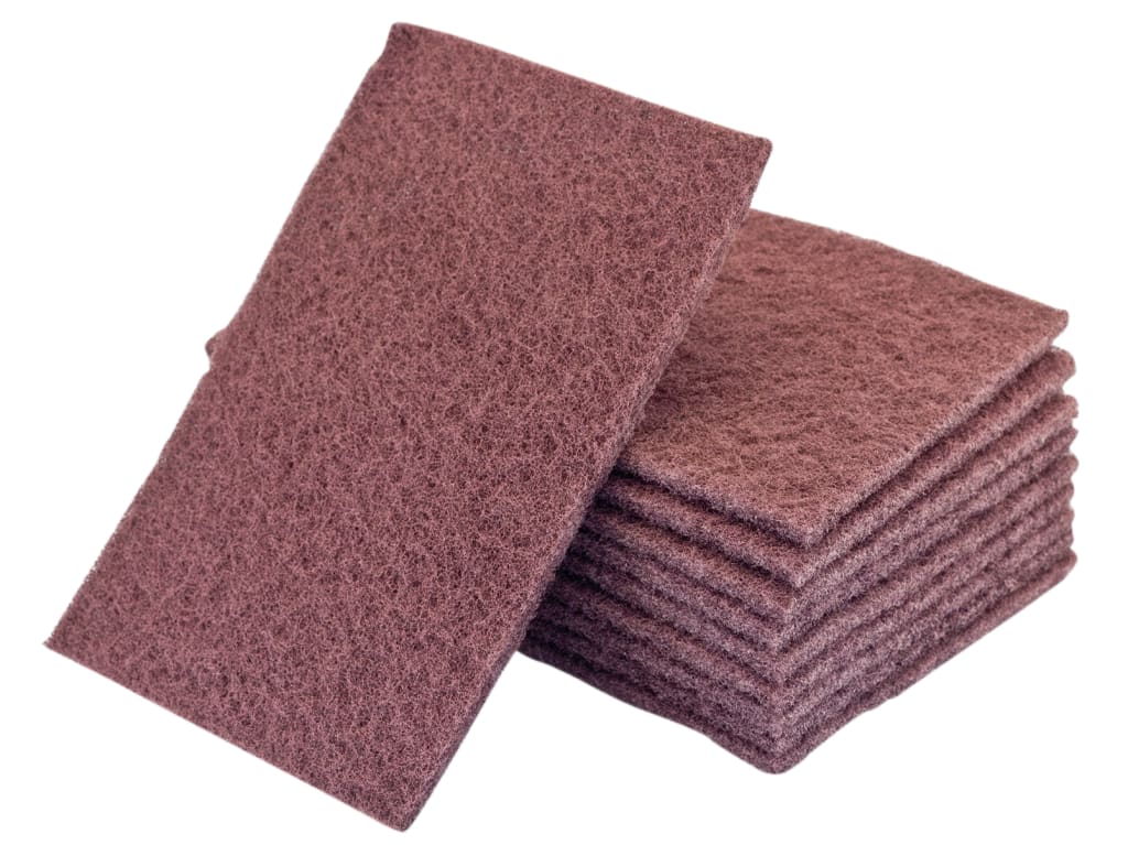 Hand Pads Maroon Very Fine 230 x 150mm (Pack 10)                                