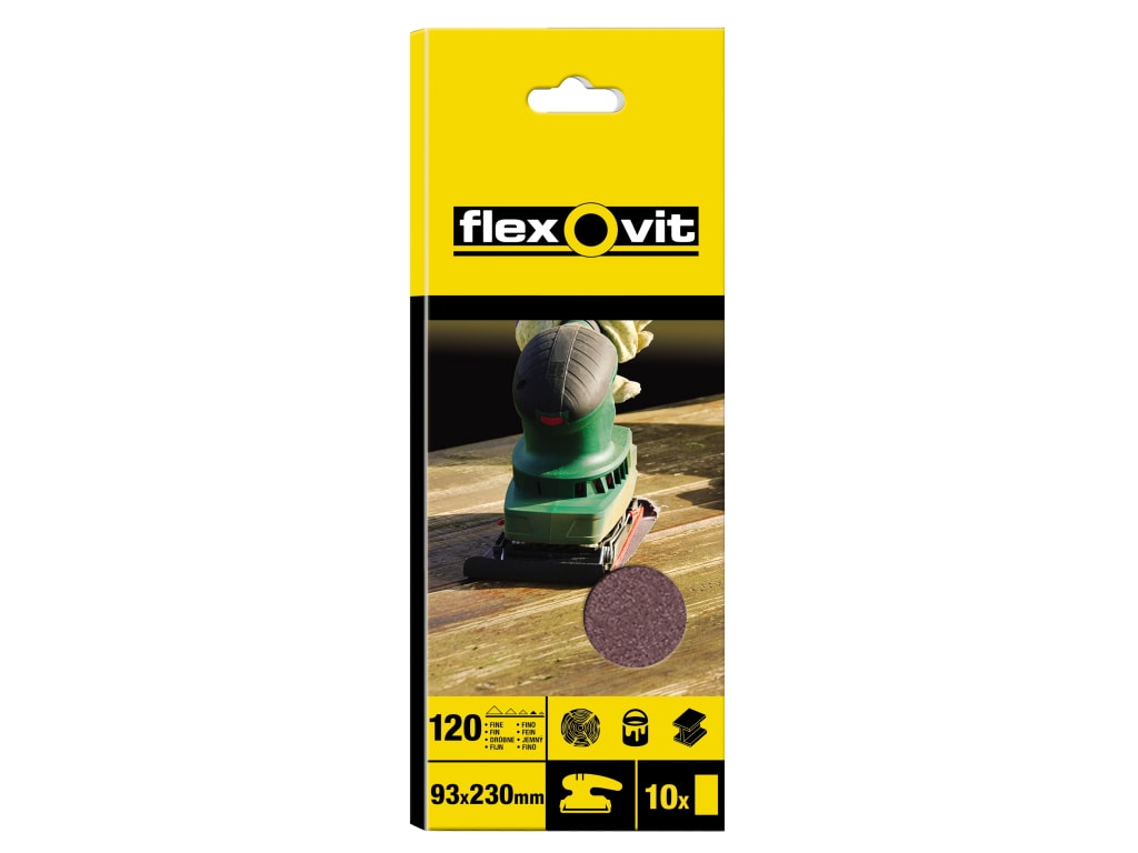 1/3 Sanding Sheets Plain Fine 120 Grit (Pack 10)                                
