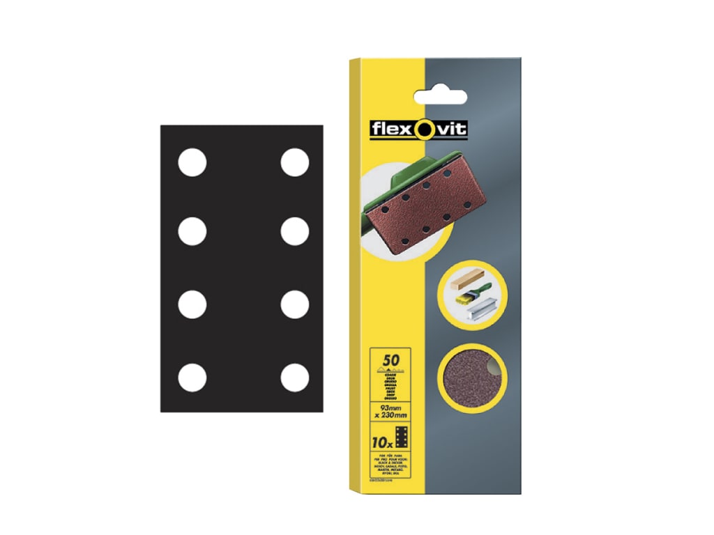 1/3 Sanding Sheets Perforated Coarse 50 Grit (Pack 10)                          