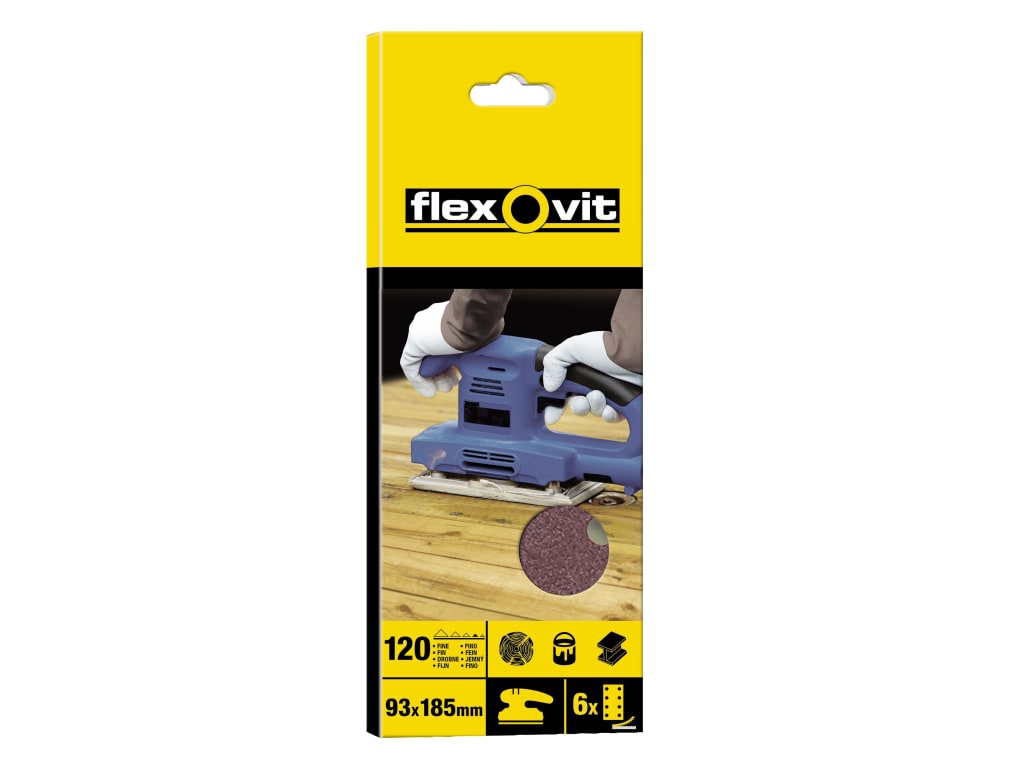 1/3 Sanding Sheets Perforated Fine 120 Grit (Pack 10)                           