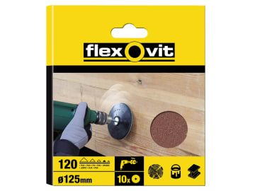 Drill Mountable Disc 125mm Fine 120G (Pack 10)                                  