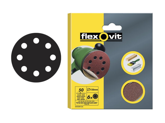 Hook & Loop Sanding Disc 115mm Fine 120G (Pack 6)                               
