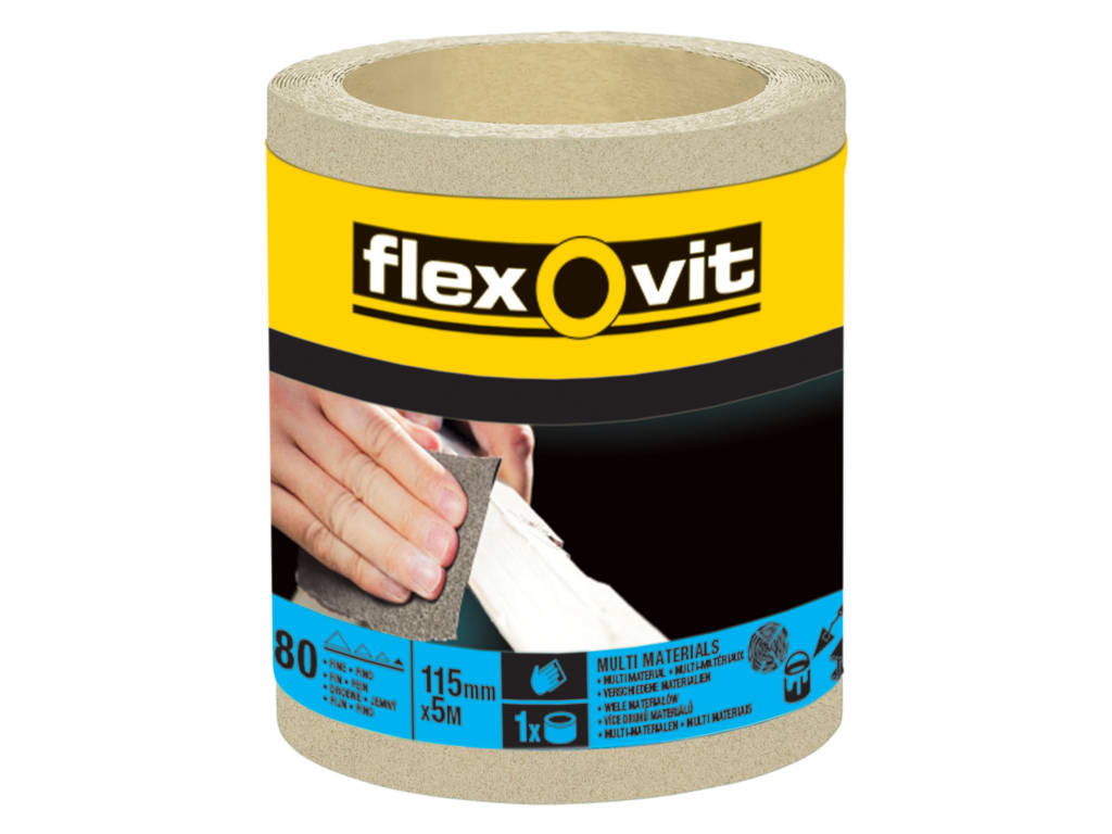 General Purpose Sanding Roll 115mm x 5m Fine 180G                               
