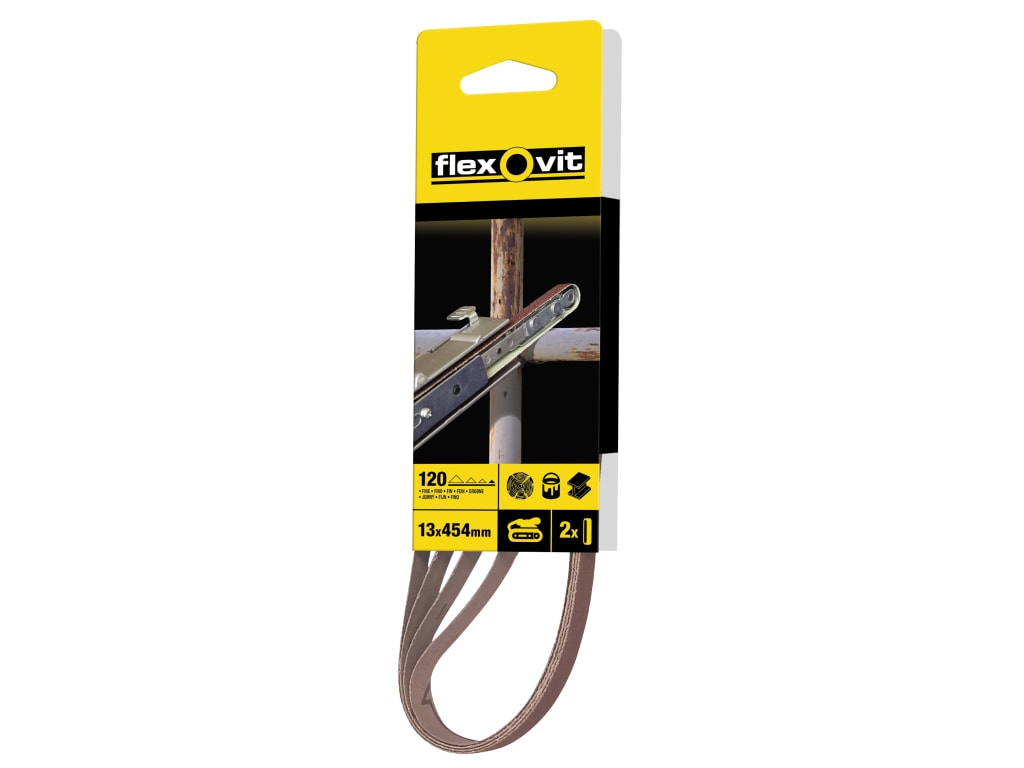 Powerfile Sanding Belt 454mm x 13mm Fine 120g (Pack 4)                          