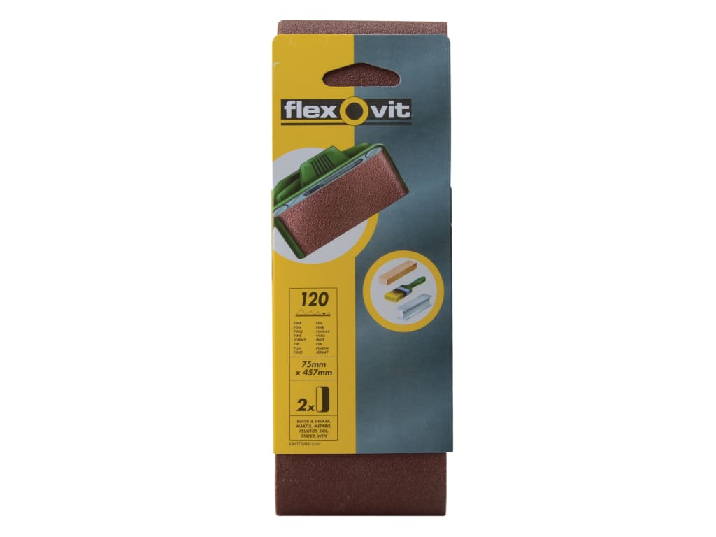 Cloth Sanding Belt 457 x 75mm Fine 120G (Pack 2)                                