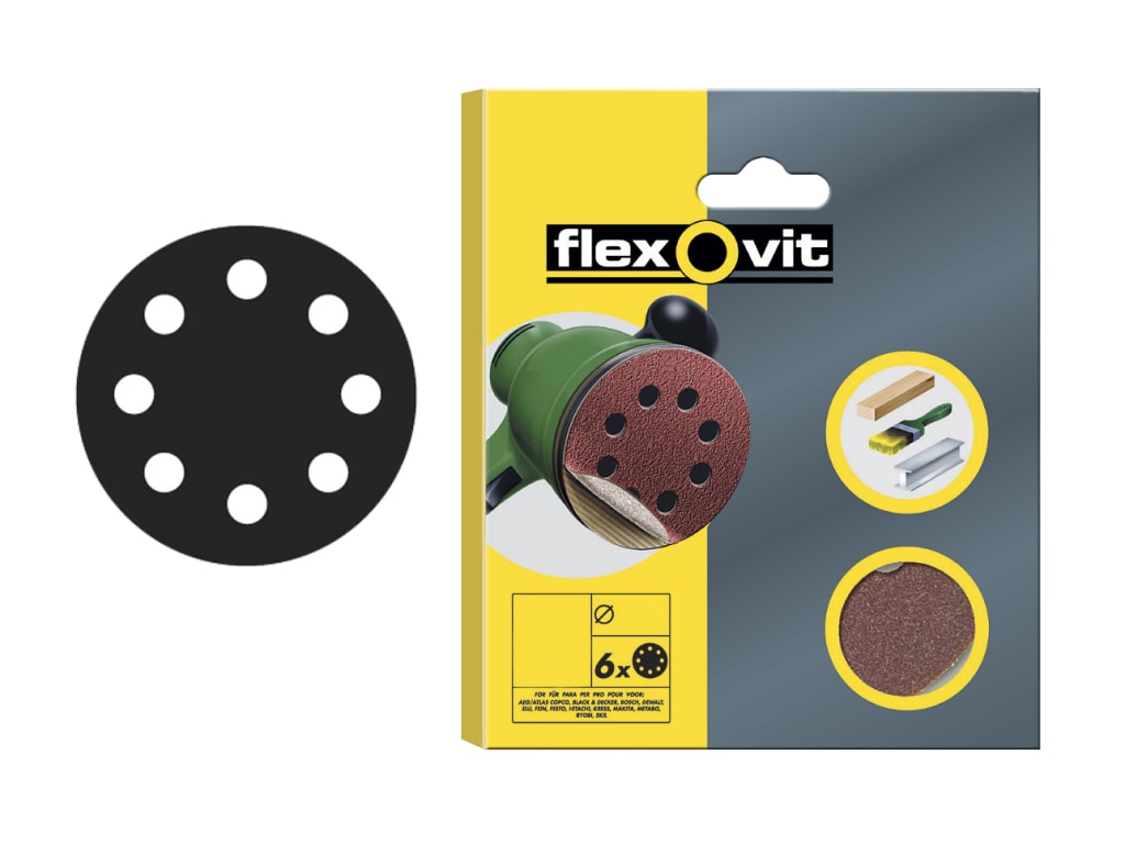 Hook & Loop Sanding Disc 115mm Coarse 50G (Pack 6)                              