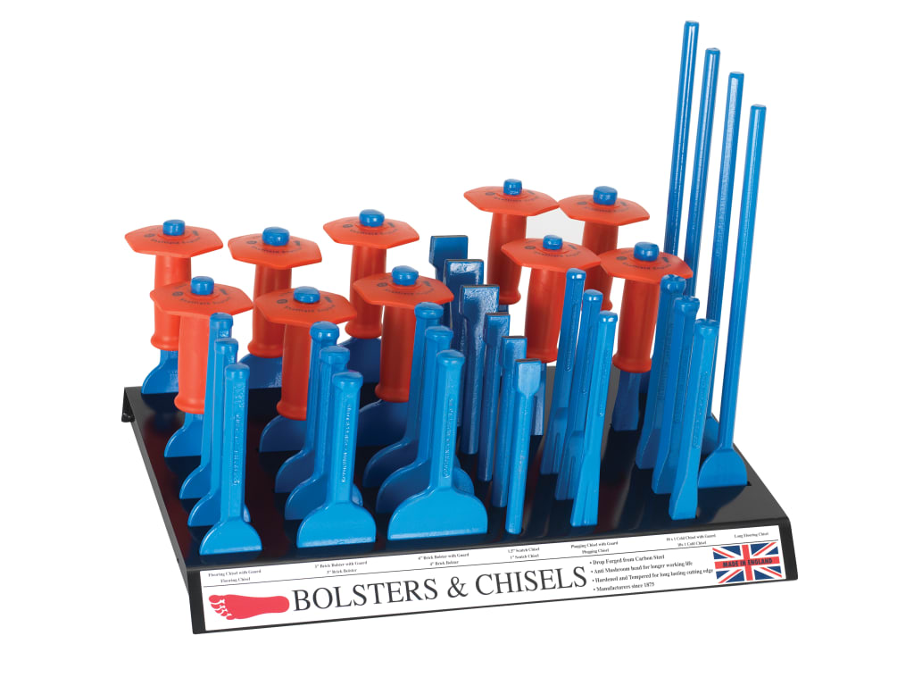 35 Bolsters and Chisels Stand with Stock                                        