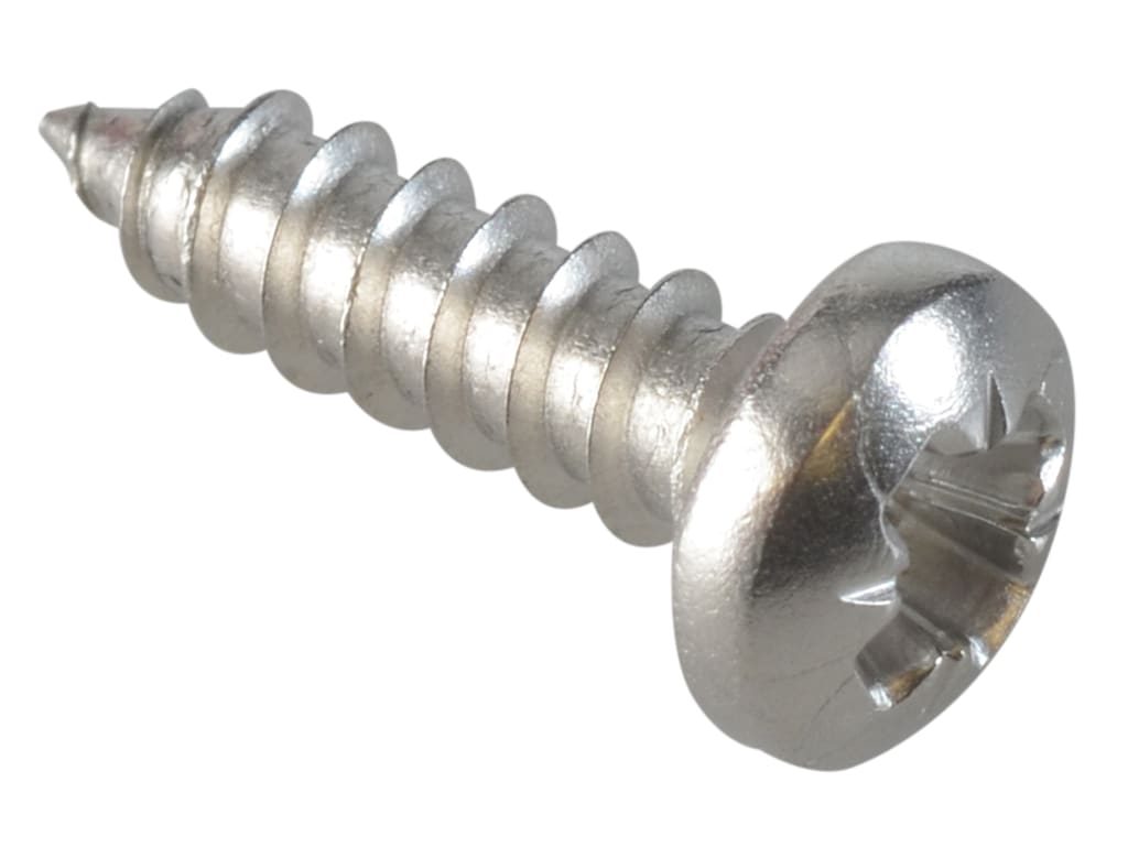 Self-Tapping Screw Pozi Compatible Pan Head SS 1/2in x 6 ForgePack 60           