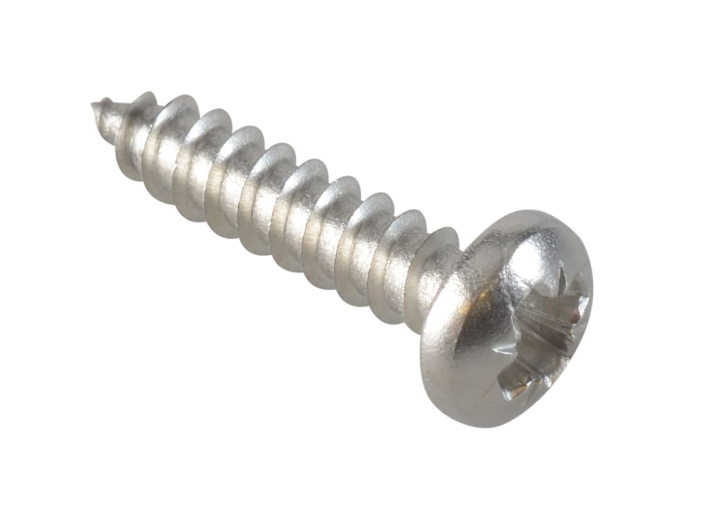 Self-Tapping Screw Pozi Compatible Pan Head SS 5/8in x 6 ForgePack 50           