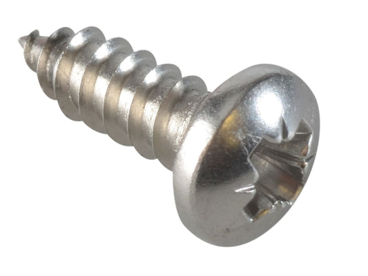 Self-Tapping Screw Pozi Compatible Pan Head SS 1/2in x 8 ForgePack 40           