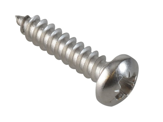 Self-Tapping Screw Pozi Compatible Pan Head SS 3/4in x 8 ForgePack 30           