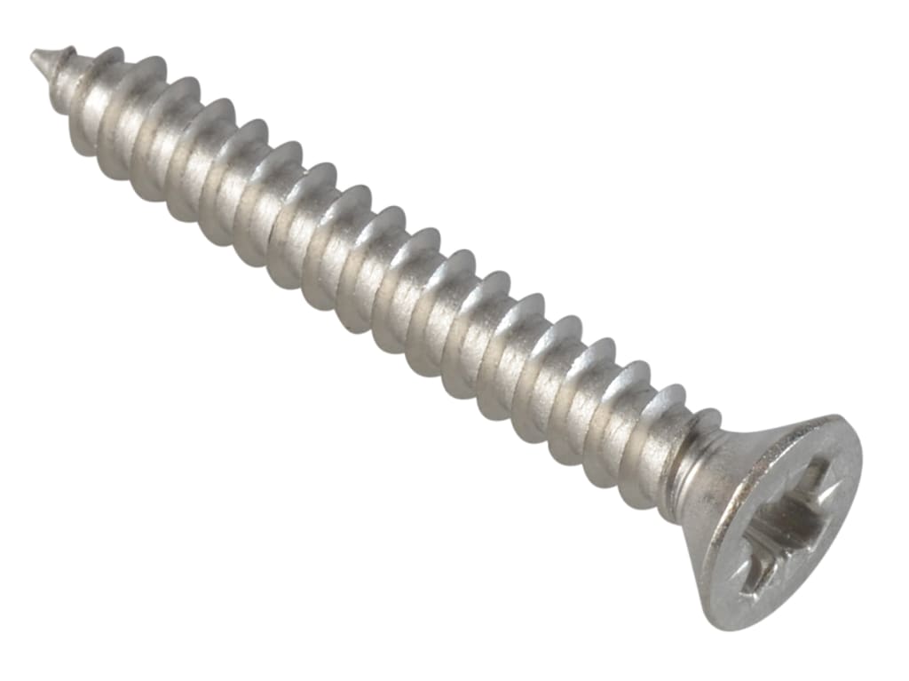 Self-Tapping Screw Pozi Compatible Pan Head SS 1.1/4in x 8 ForgePack 20         
