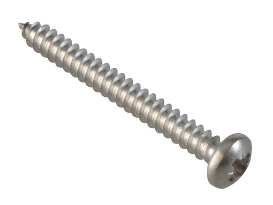 Self-Tapping Screw Pozi Compatible Pan Head SS 1.1/2in x 8 ForgePack 15         