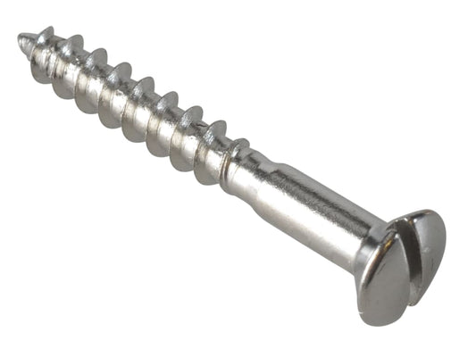 Multi-Purpose Screw SL Raised Head Chrome Plated 4.0 x 30mm ForgePack 30        